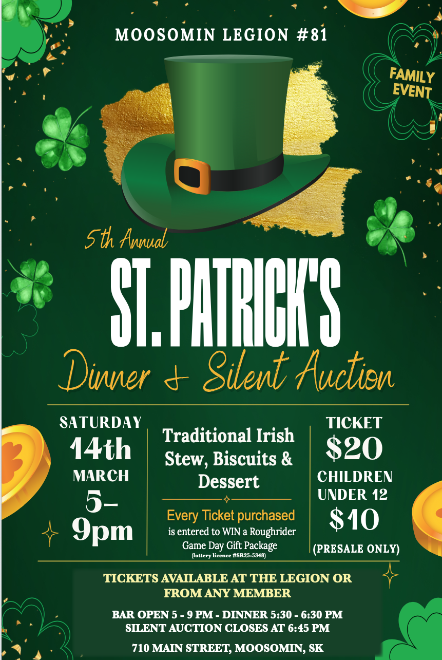 Moosomin Legion St. Patrick's Day